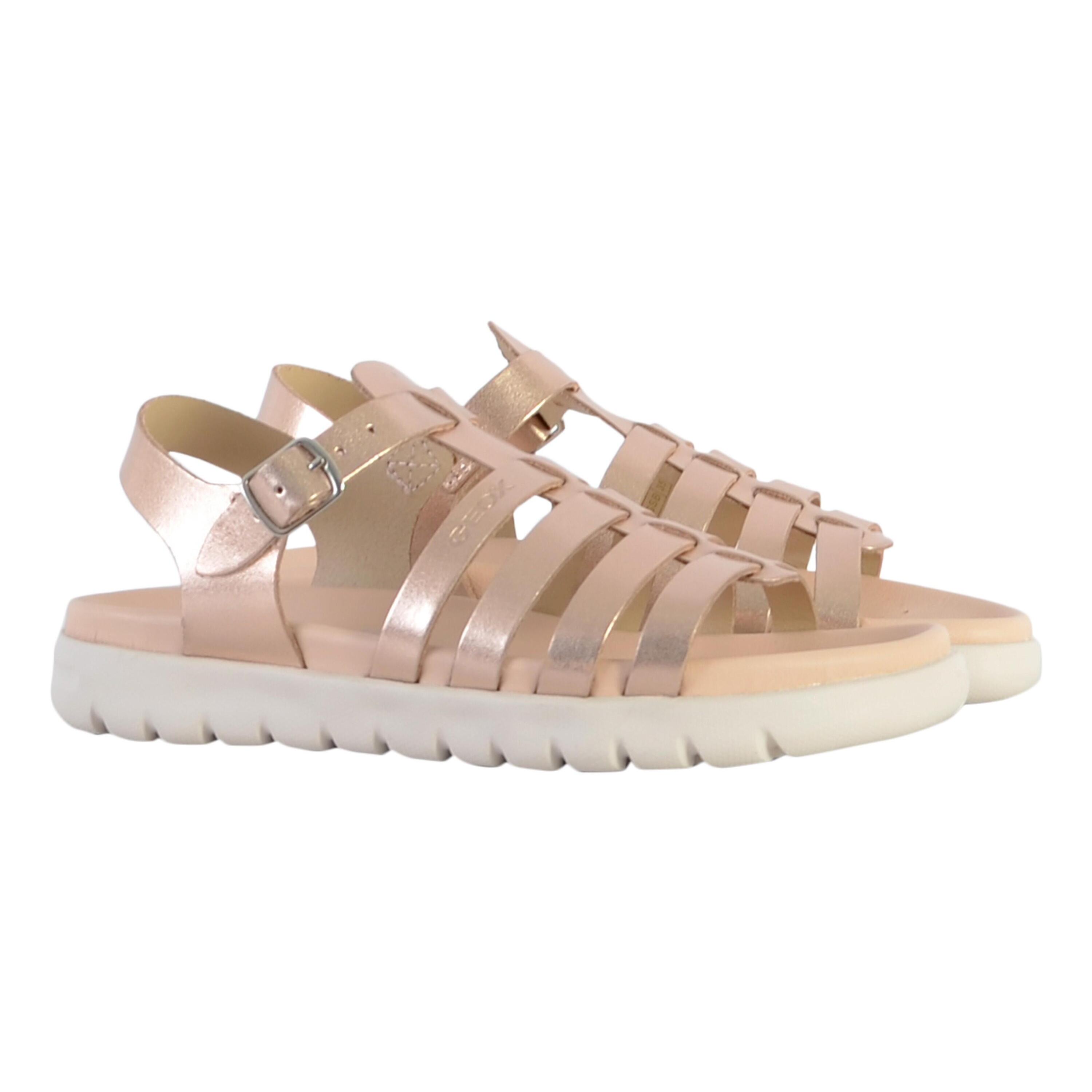 Geox Modelo J S. Soleima G.b - Metal.lea Cor Bronze 3/5