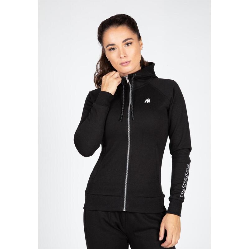 Marion Zipped Hoodie - Black