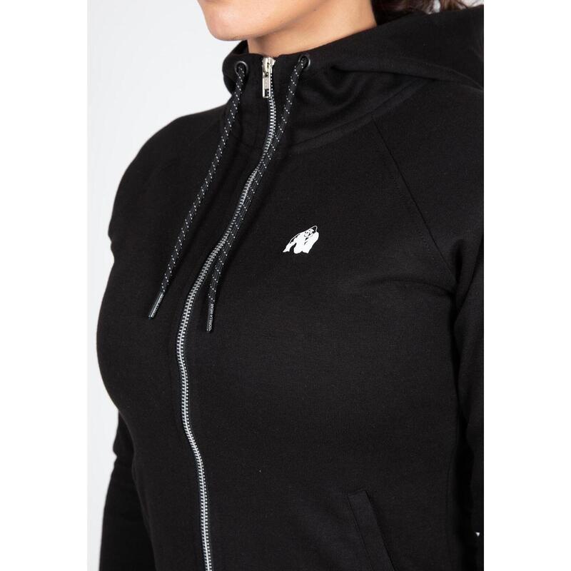 Marion Zipped Hoodie - Black