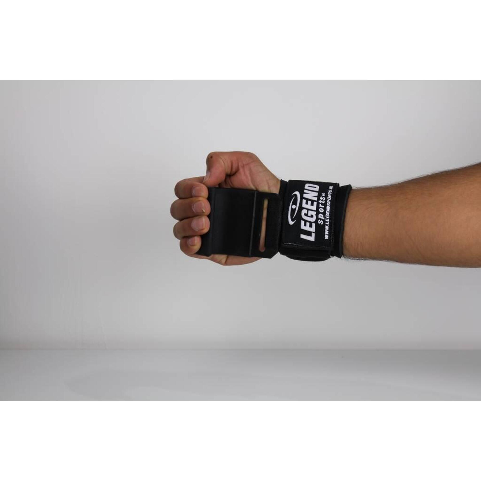 LEGEND SPORTS Fitness Haak breed Heren/Dames Zwart Power Grip
