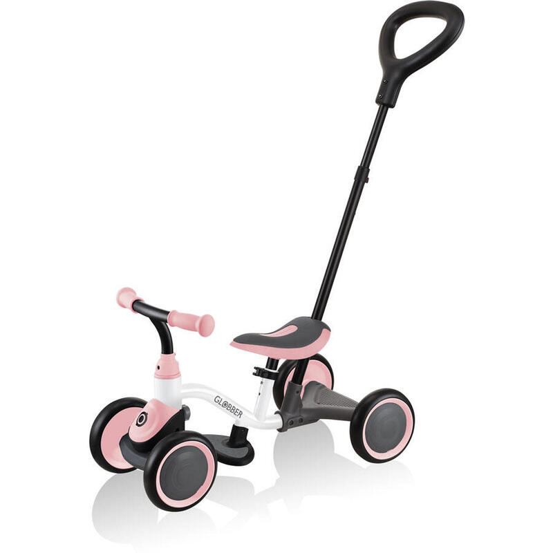 Scooter Laufrad / Vierrad  Learning Bike 3in1  White-pastel pink