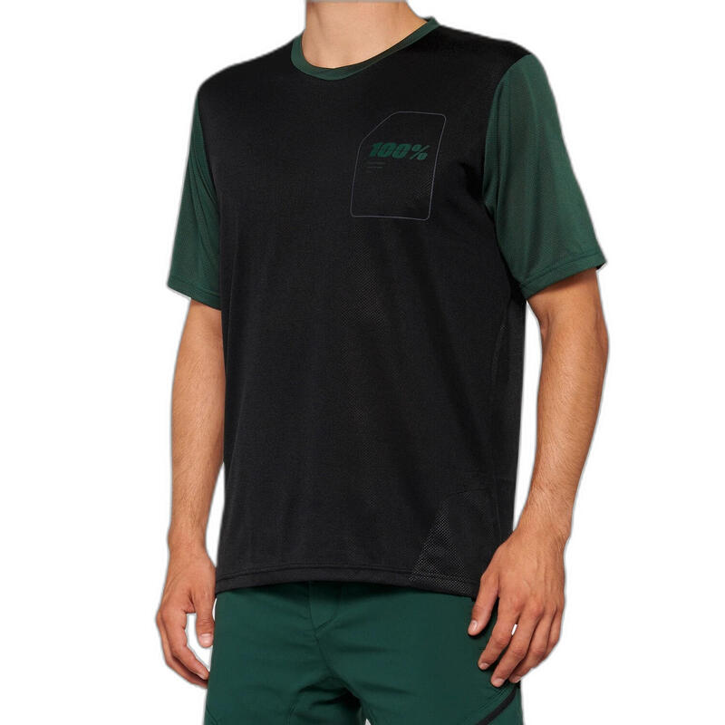 Ridecamp Short Sleeve Jersey - Black/Forest Green