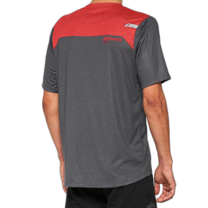 Airmatic Short Sleeve Jersey - Charcoal/Racer Red