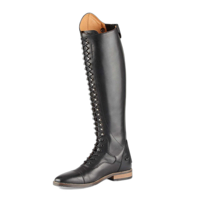 Leder-Schnür-Reitstiefel Frau Premier Equine Maurizia Wide