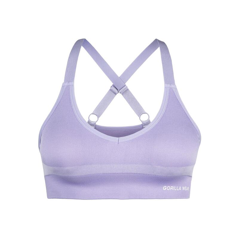 Selah Sans couture Soutien-gorge de sport - Lilas - XS/S