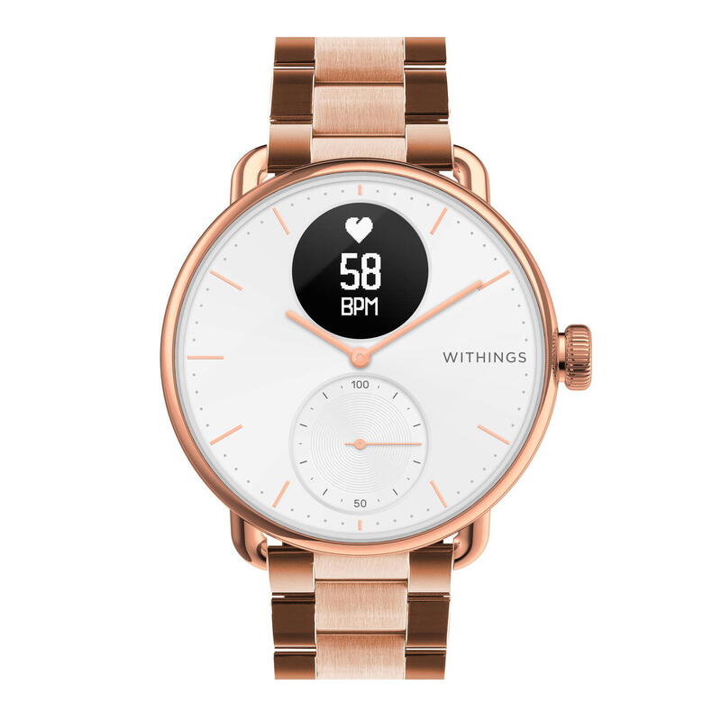 Pulseira de metal 18mm para relógio Withings Rosa Dourado