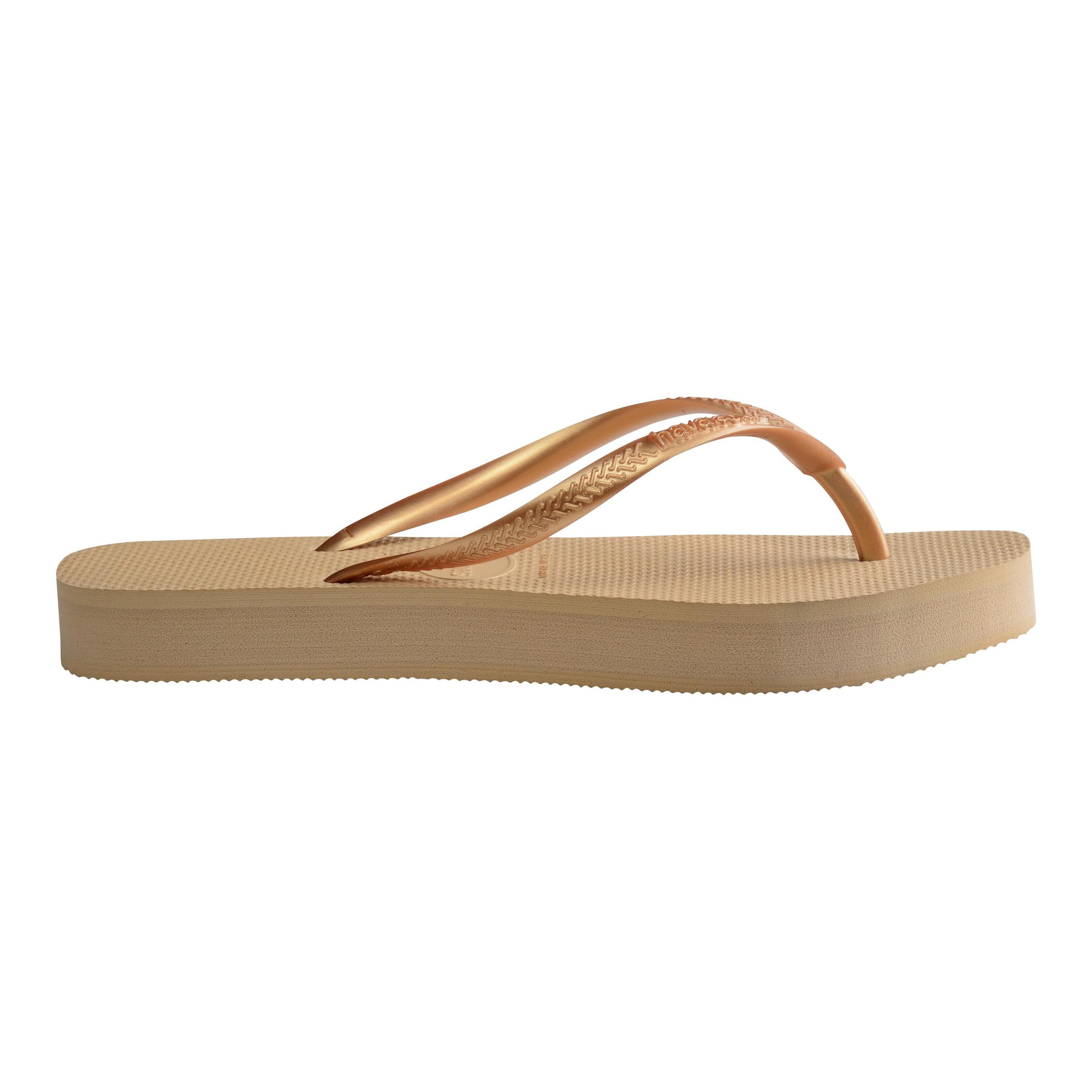 Infradito Havaianas Beige da Donna con Zeppa 2/5