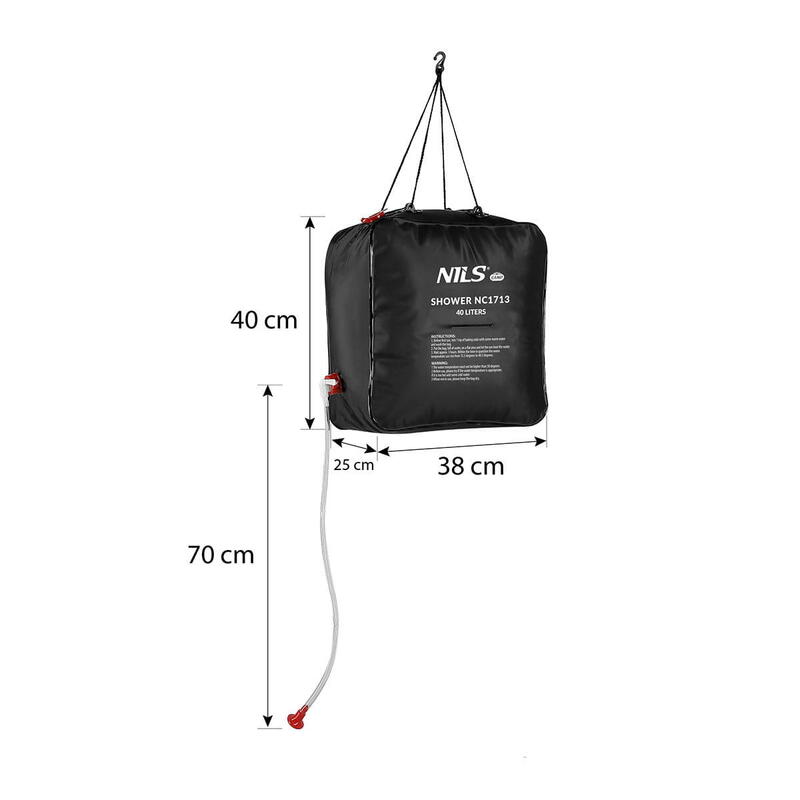 Kempingová solární sprcha NILS Camp NC1713 40L