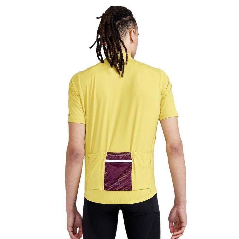 T-Shirt de ciclismo amarela Craft adv offroad
