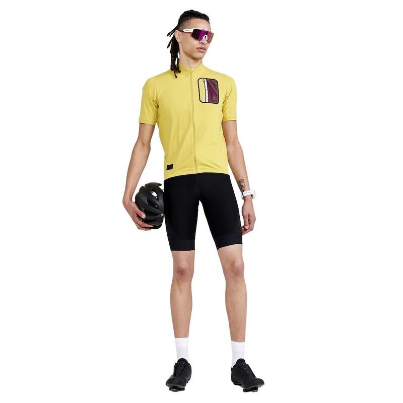 T-Shirt de ciclismo amarela Craft adv offroad