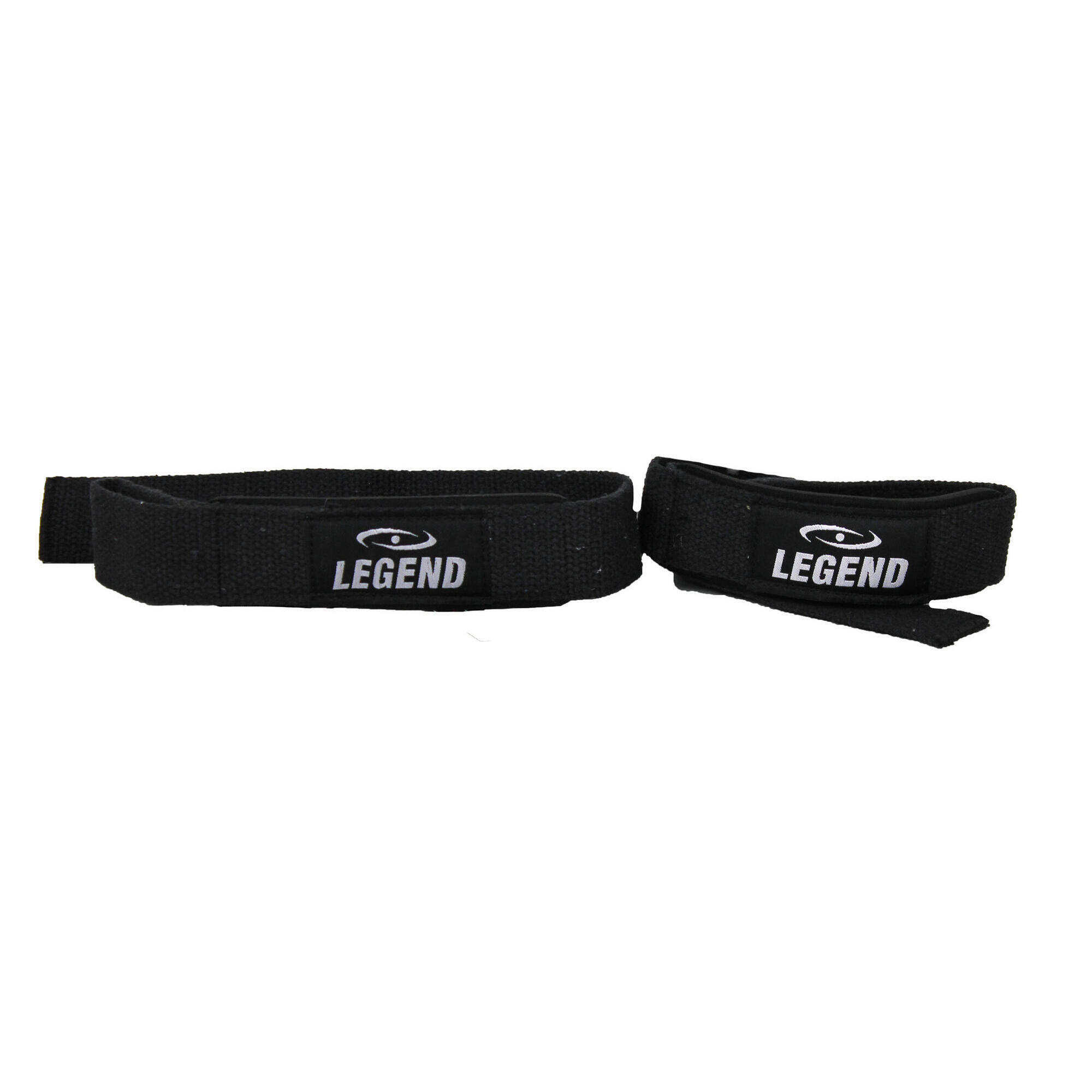 LEGEND SPORTS Lifting Straps Heren/Dames Zwart Katoen