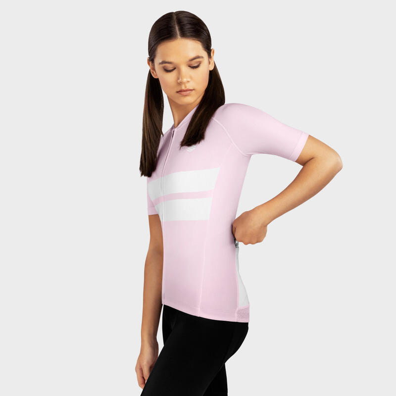 Maglia maniche corte Ciclismo SIROKO M2 Dalsnibba Rosa Bubblegum Donna