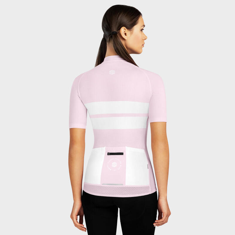 Maglia maniche corte Ciclismo SIROKO M2 Dalsnibba Rosa Bubblegum Donna