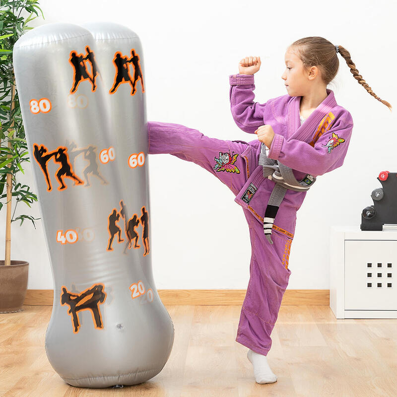 Saco de boxe insuflável para crianças Inclui insuflador manual
