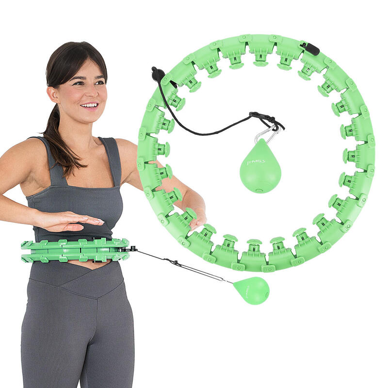 Masážní hula hoop HMS HHW01 se závažím zelená