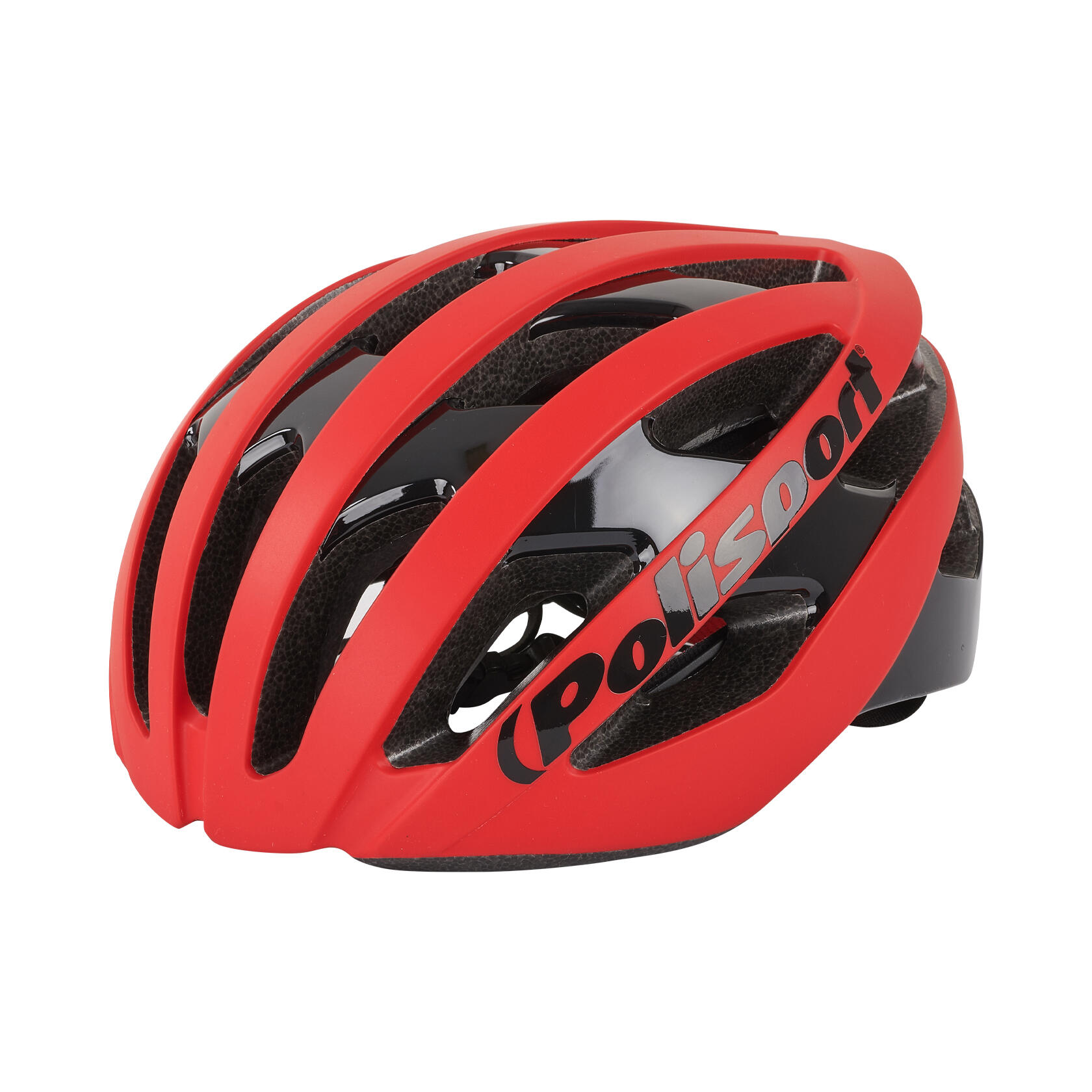POLISPORT LIGHT PRO Fahrradhelm für Straße & MTB  Rot matt/glanz schwarz