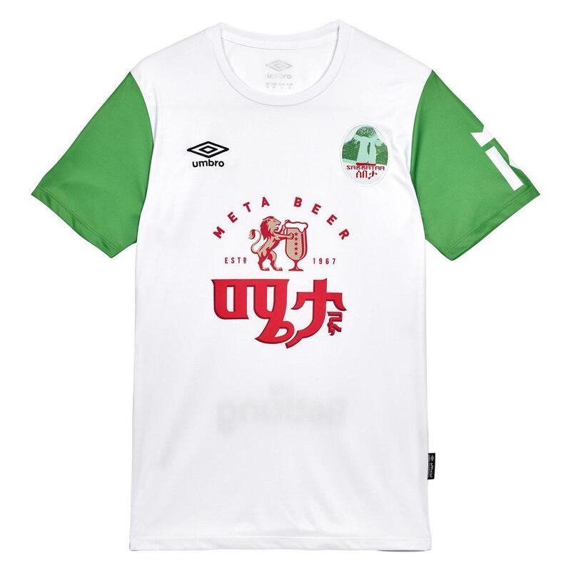 Mens 22/23 Sebeta City FC Home Jersey (White/Green) UMBRO Decathlon