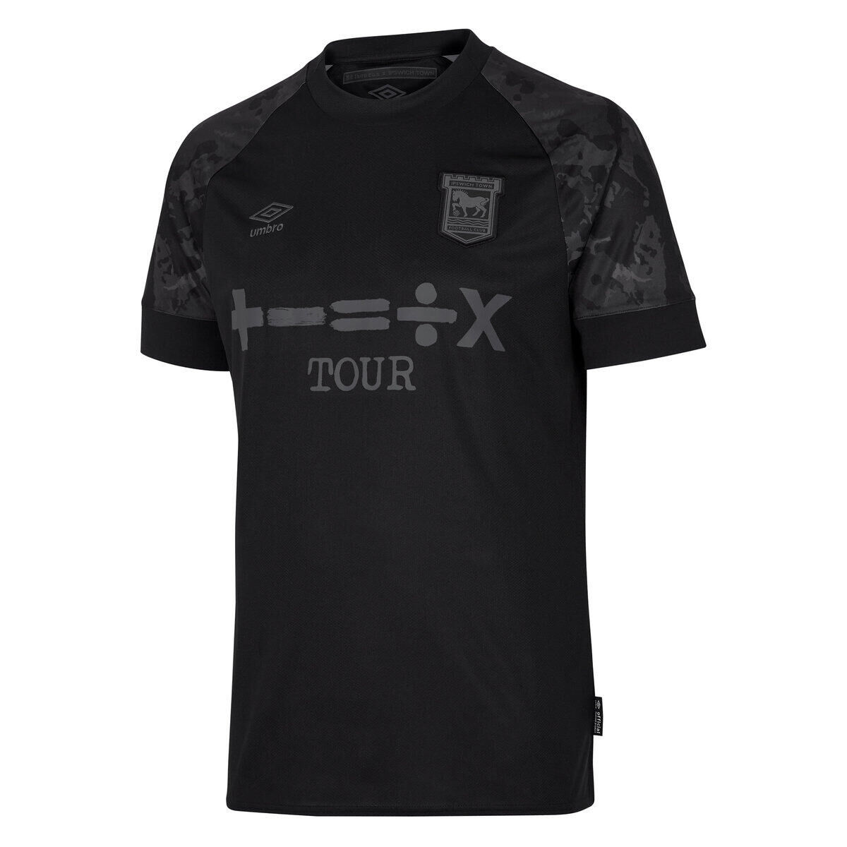 UMBRO Ipswich Town FC Mens 22/23 Third Jersey (Black/Grey)