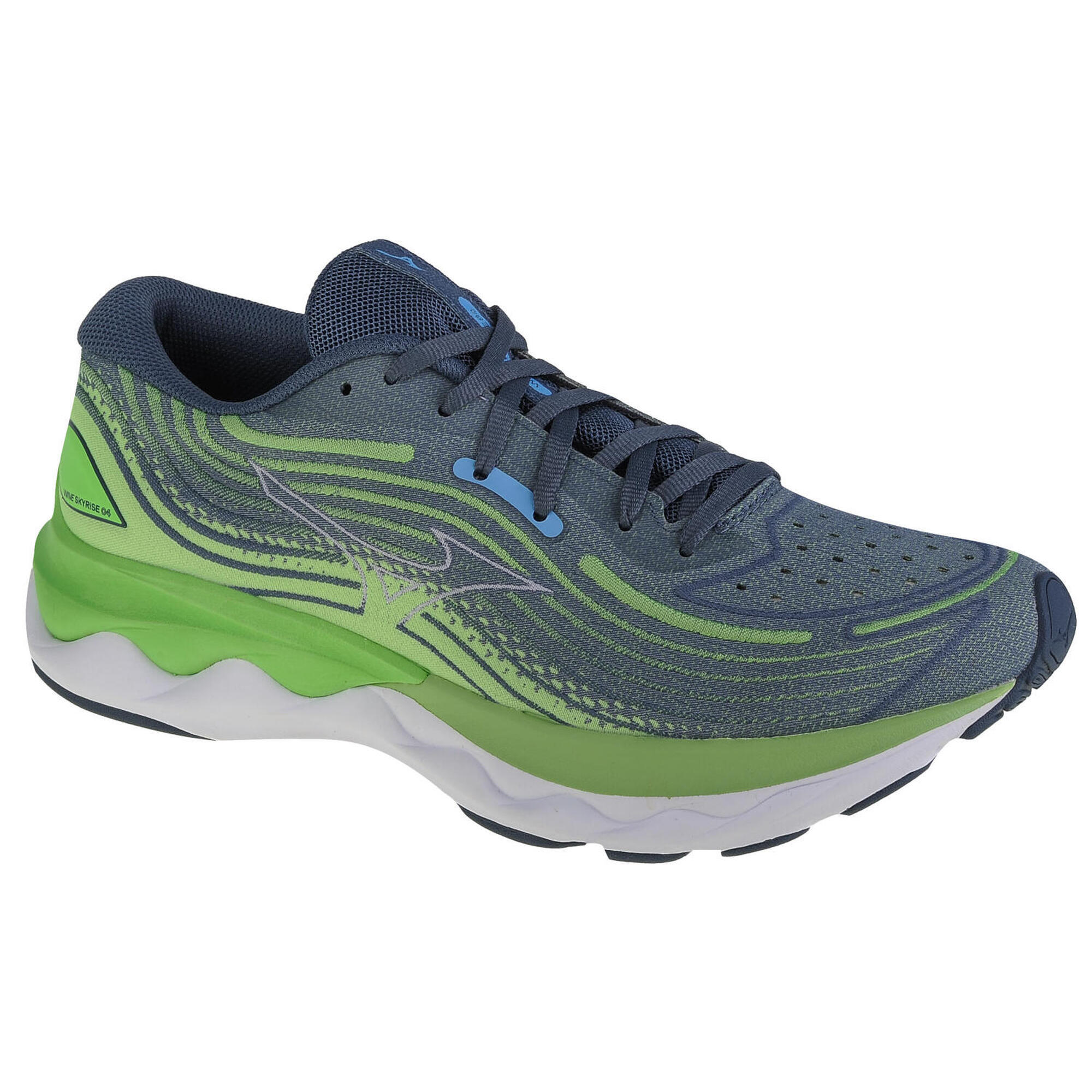 Mizuno - Chaussures De Running Pour Hommes Wave Skyrise 4 - Chaussures De Sport - Bleu|gris|vert - 44,5 - Decathlon