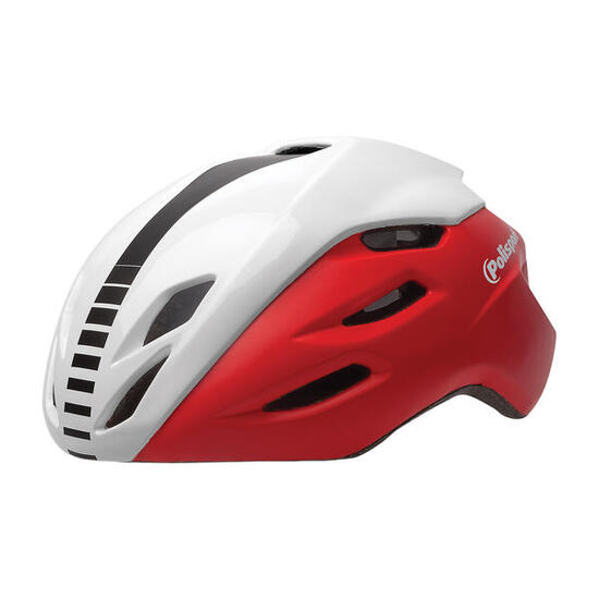 AERO R Casco da Ciclismo per Strada Bianco/Nero/Fluo