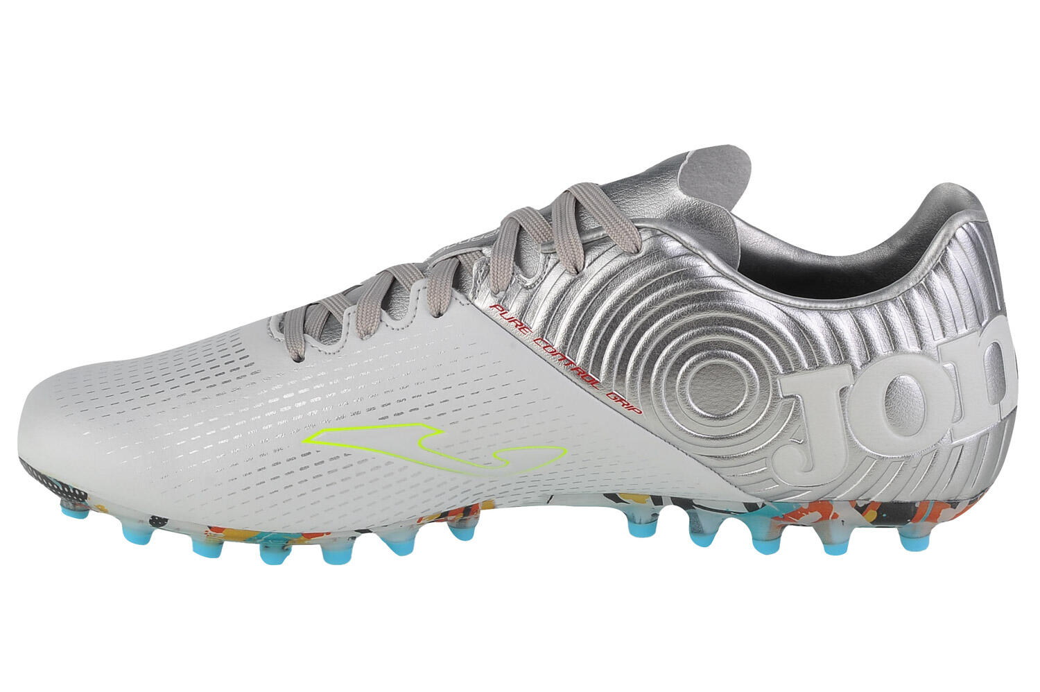 Ghete fotbal 904 Xpander 233, iarbă artificială, Alb/Argintiu, 45 2/6