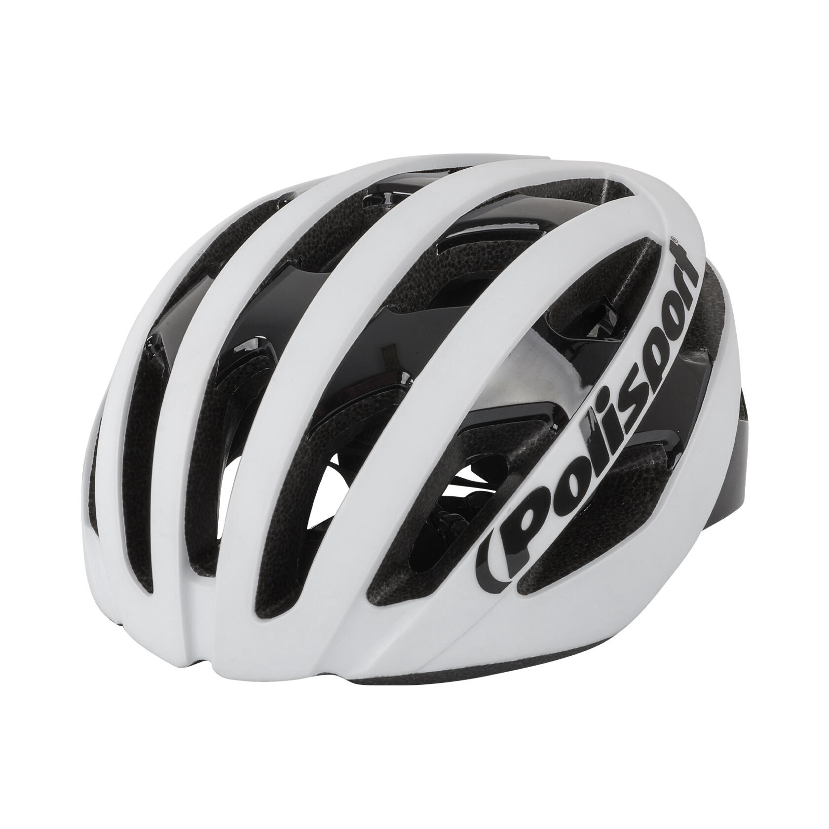POLISPORT LIGHT PRO Fahrradhelm für Straße & MTB  Matt schwarz/Glanz schwarz