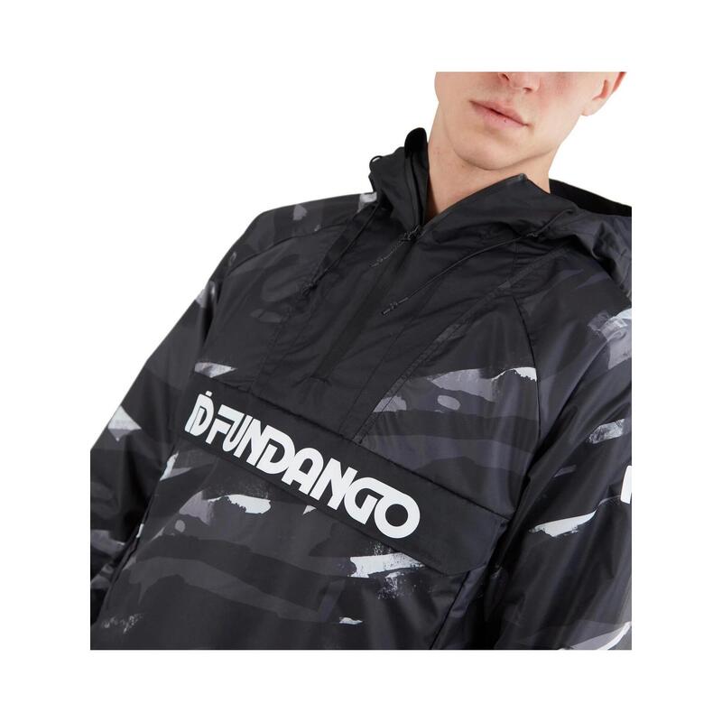 Regenmantel Salmo Logo Anorak Herren - Schwarz