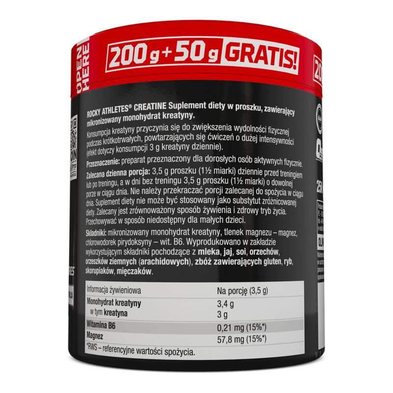 Kreatyna Olimp Rocky Athletes® Creatine - 250 g bezsmakowy