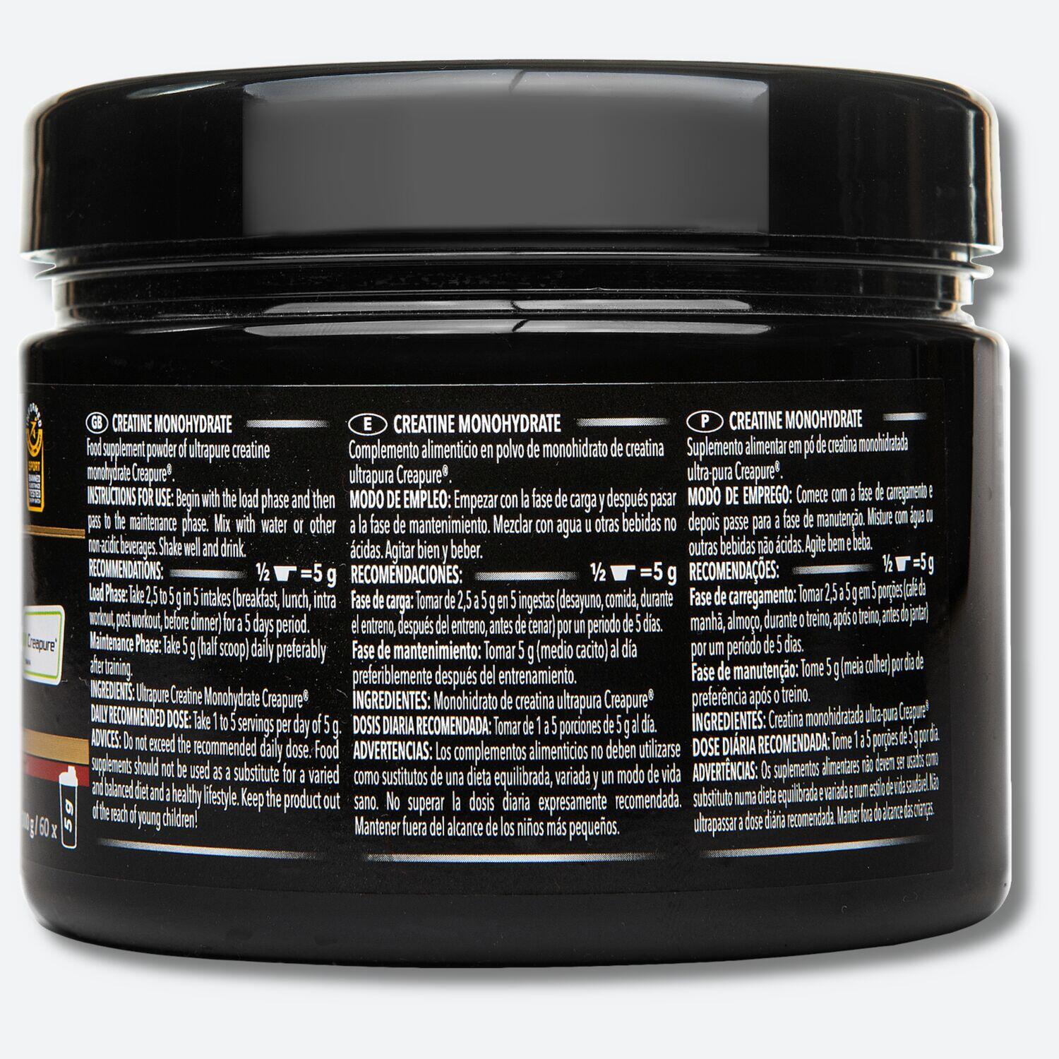 Bote de creatina monohidrato Creapure de 300 g Neutro 2/5