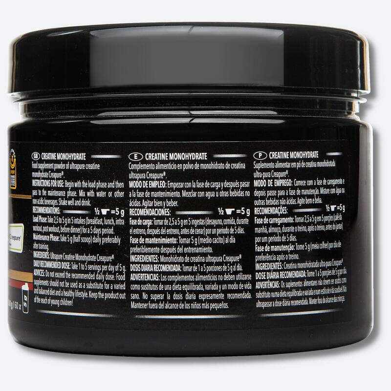 Bote de creatina monohidrato Creapure de 300 g Neutro