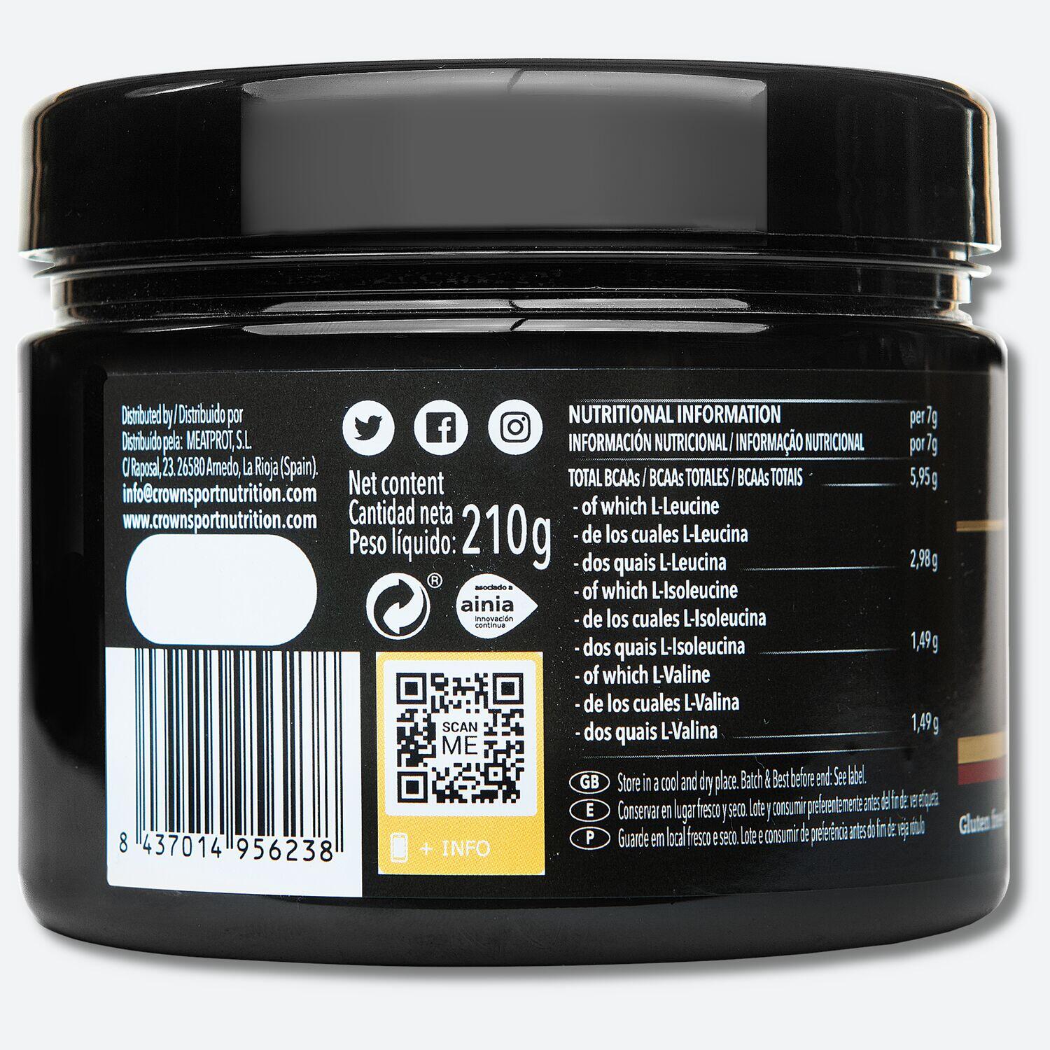 Bote de aminoácidos ramificados ‘BCAA 2:1:1 Instant‘ de 210 g Limón 3/5
