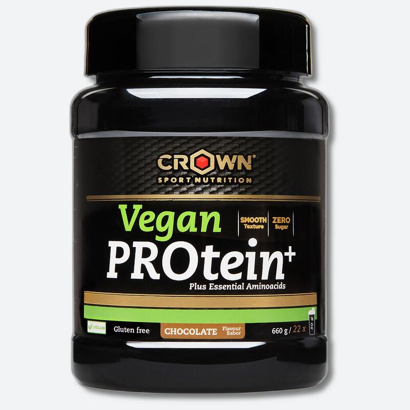 Lata com 660g de concentrado proteico vegano ‘Vegan PROtein+‘ Chocolate