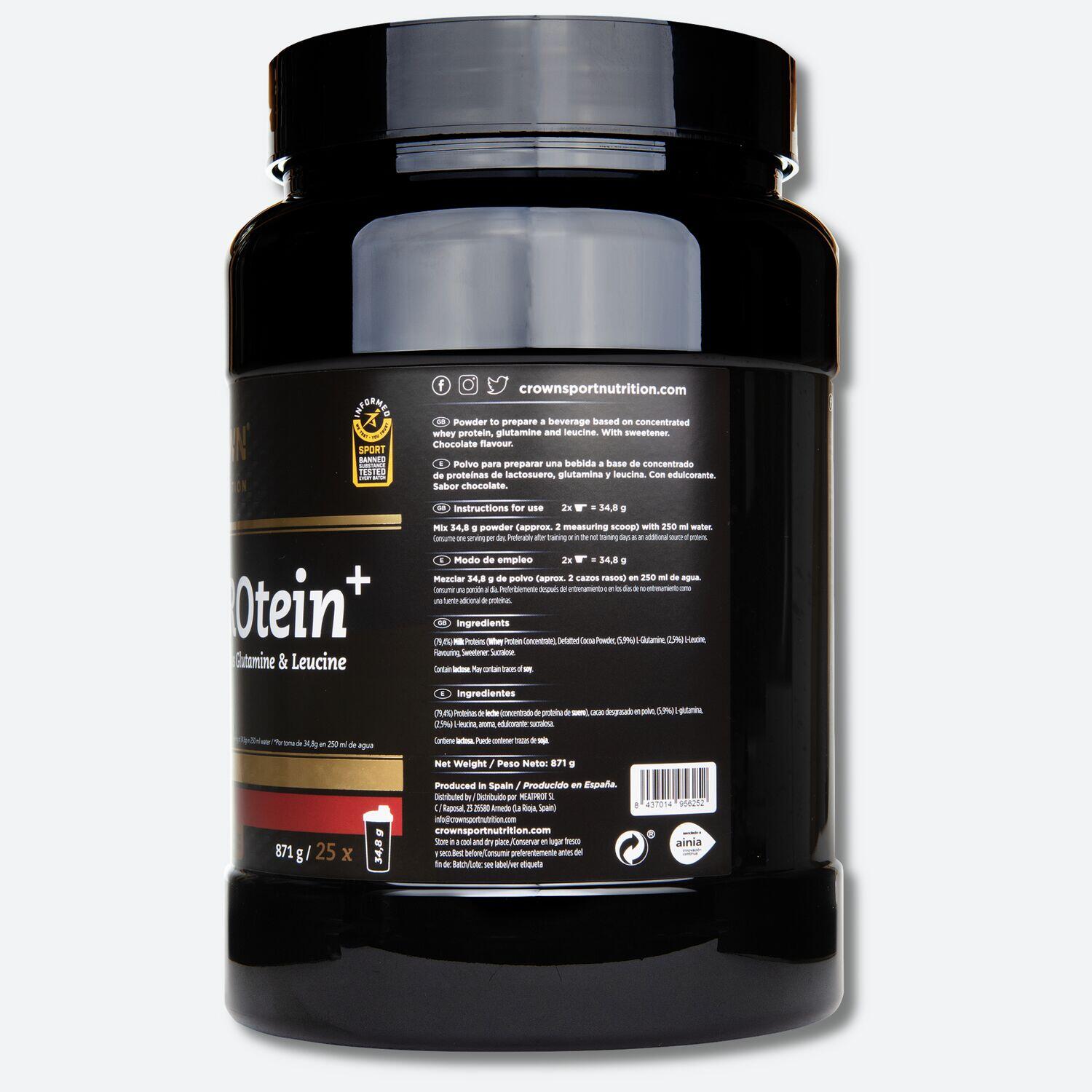 Bote de concentrado de suero ‘Whey PROtein+‘ de 871 g Chocolate 3/5