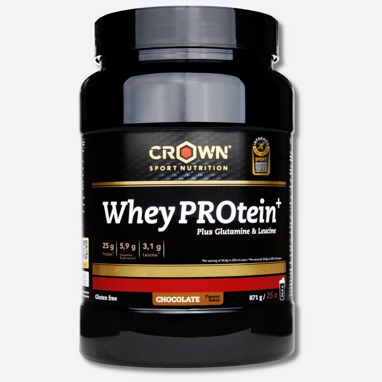 CROWN SPORT NUTRITION Lata com 871g de concentrado de soro de leite ‘Whey PROtein+‘ Chocolate