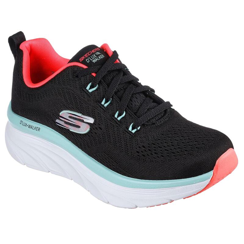 Sapatilhas de Caminhada para Mulher Skechers 149368_Bkmn Pretas com Atacadores