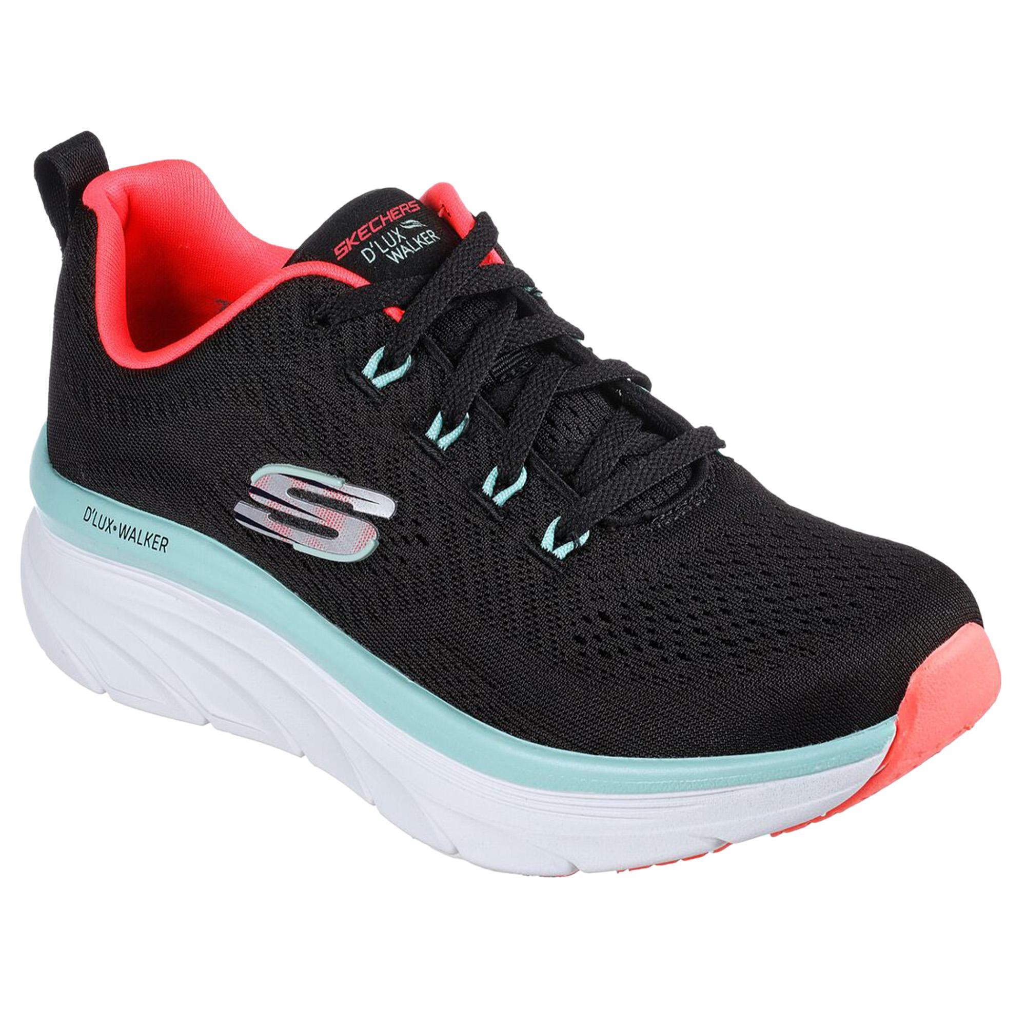 Sapatilhas de Caminhada para Mulher Skechers 149368_Bkmn Pretas com Atacadores 2/5