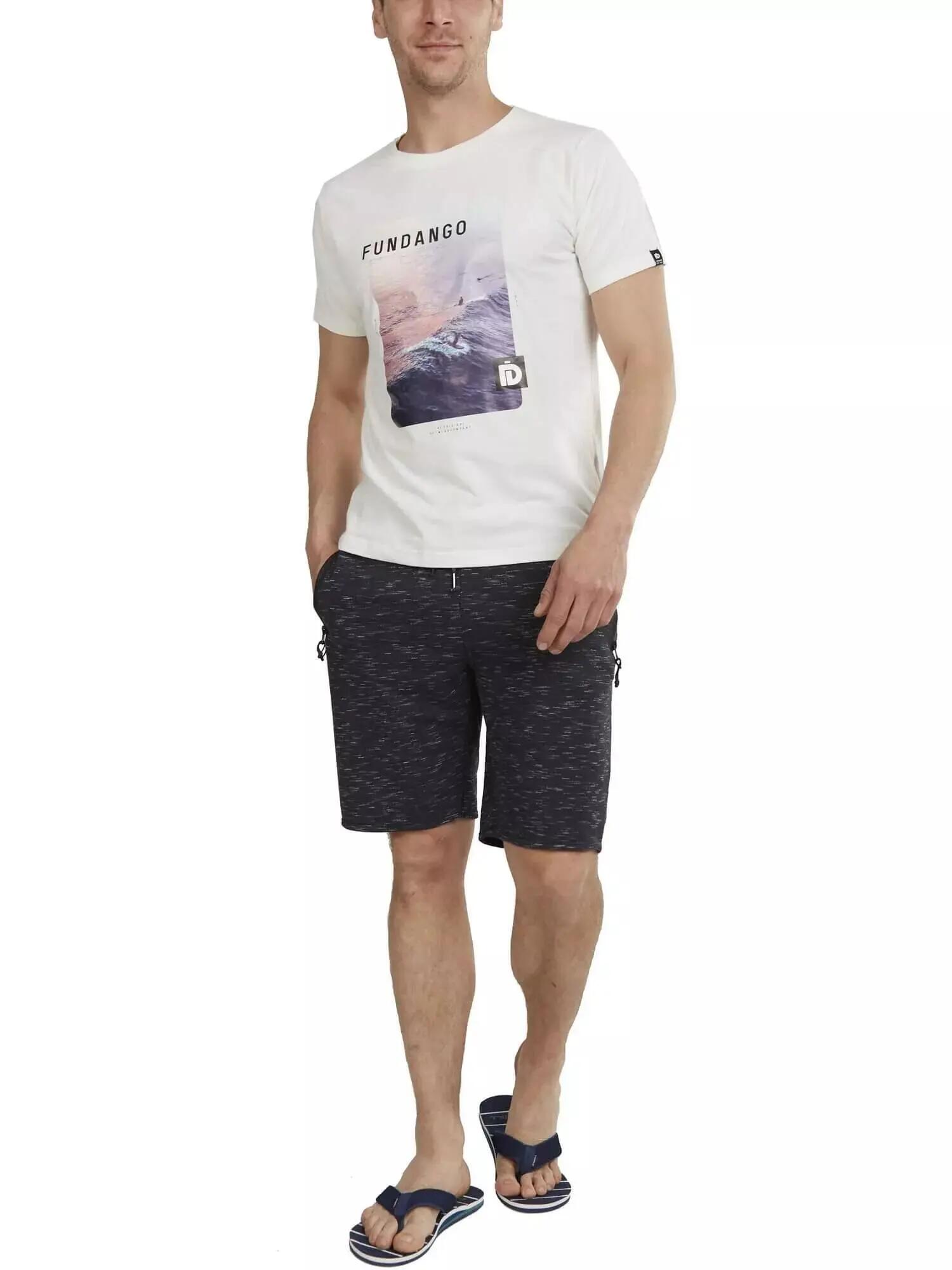 Tricou FUNDANGO Basic T Logo-8 T-shirt, Alb, Barbati 4/7