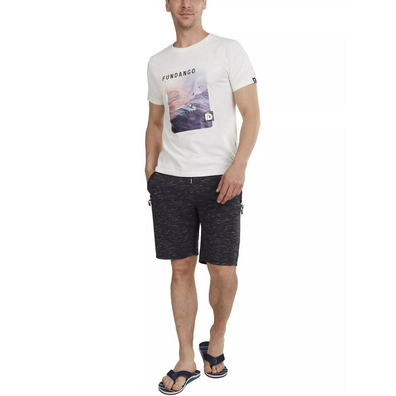 Tricou FUNDANGO Basic T Logo-8 T-shirt, Alb, Barbati