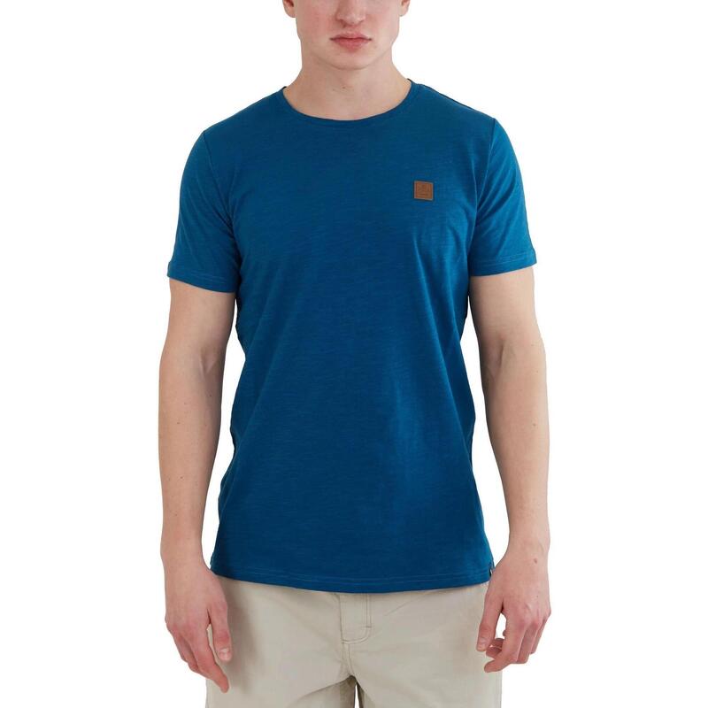 Jaggy Structured T-Shirt koszulka z krótkim rękawem - niebieski