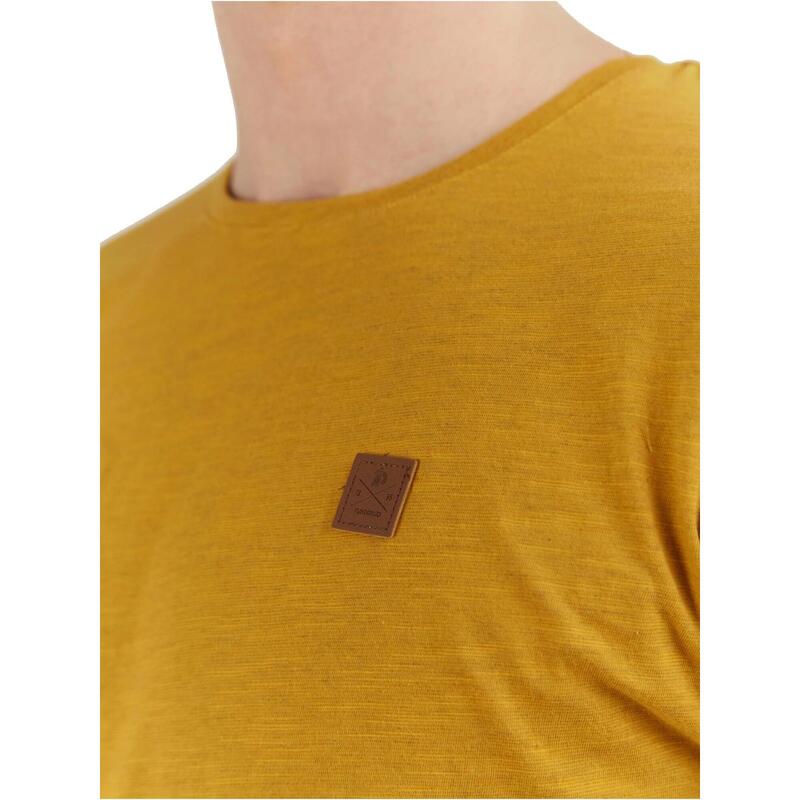 Jaggy Structured T-Shirt koszulka z krótkim rękawem - żółty