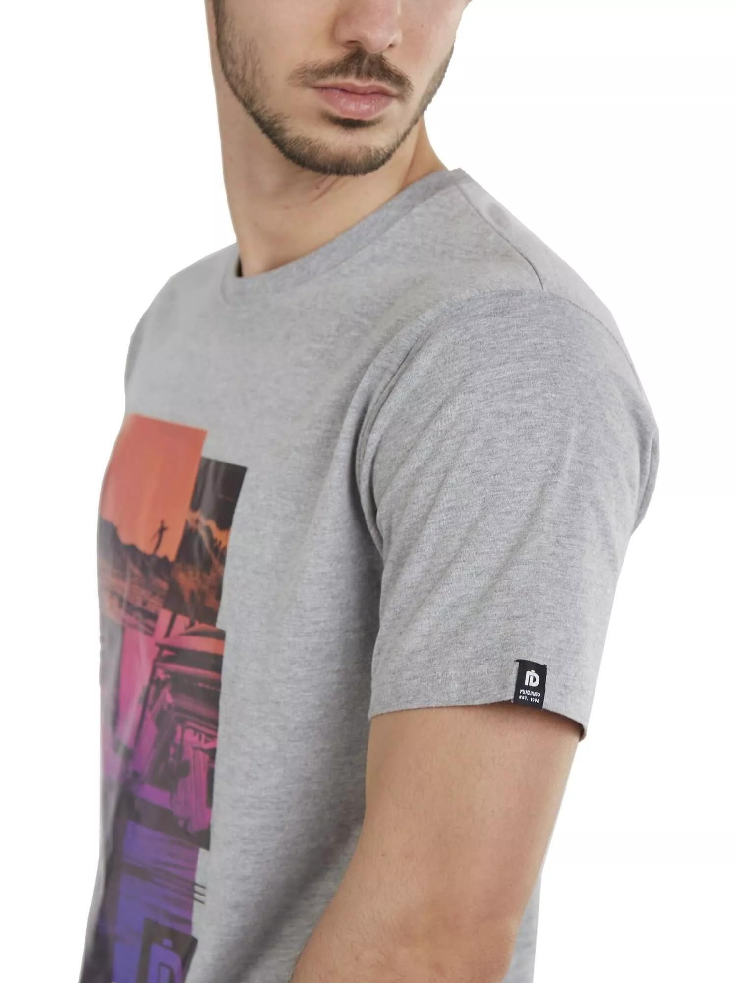 T-shirt męski Fundango Basic T Logo-9 z krótkim rękawem 3/7