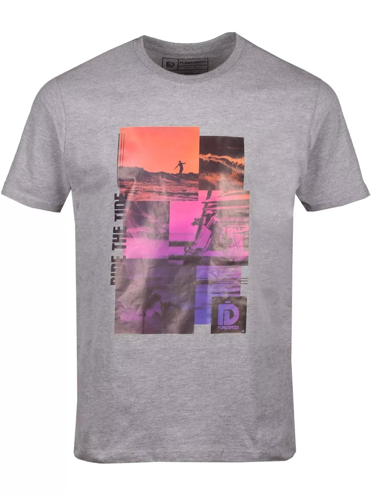 T-shirt męski Fundango Basic T Logo-9 z krótkim rękawem 5/7
