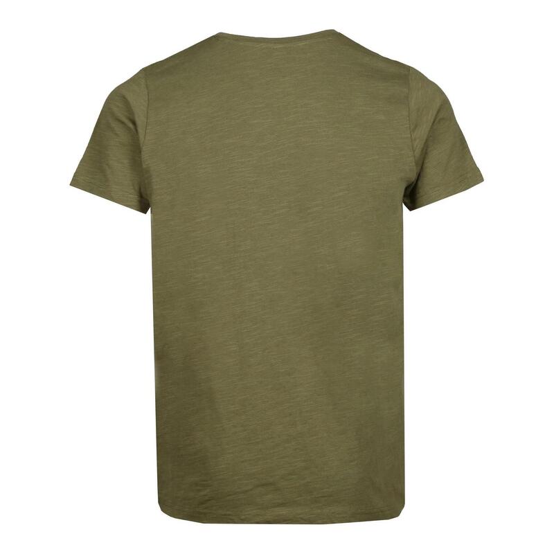 Jaggy Structured T-Shirt koszulka z krótkim rękawem - oliwkowy