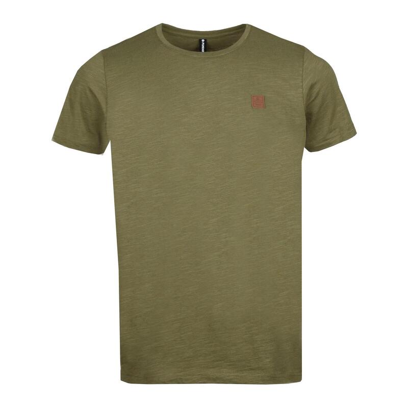 Jaggy Structured T-Shirt koszulka z krótkim rękawem - oliwkowy