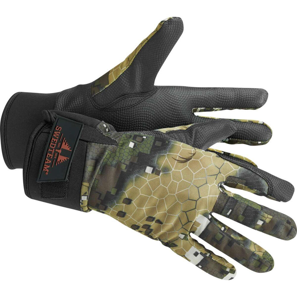 Luvas de caça masculinas finas Swedteam Ridge Light M Camo Veil.