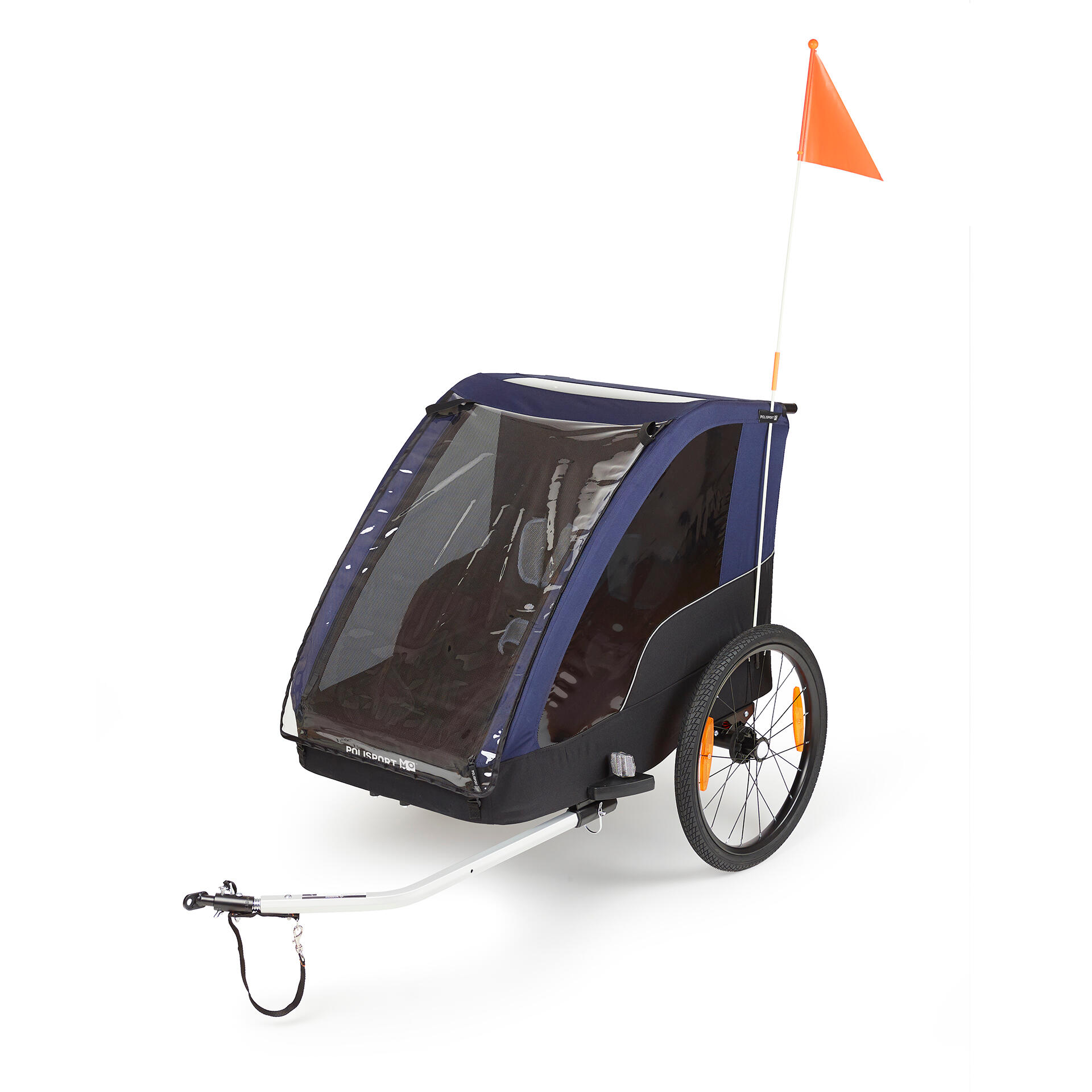 POLISPORT MOVE Kindertrailer zonder wandelkit - grijs/blauw