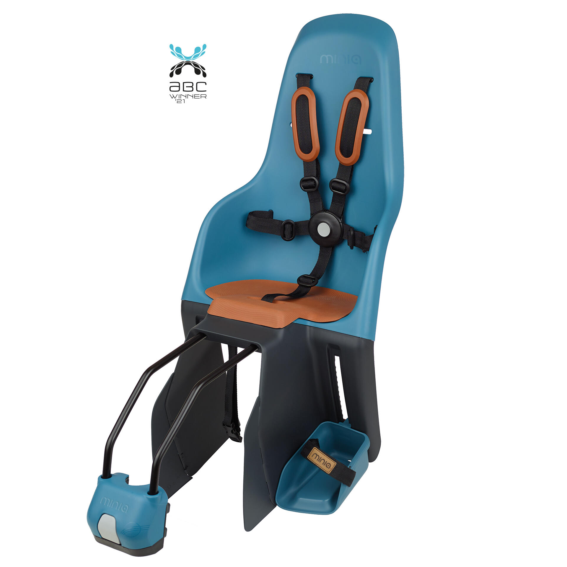 Cadeira Bicicleta Traseira Criança Quadro MINIA Azul Netuno