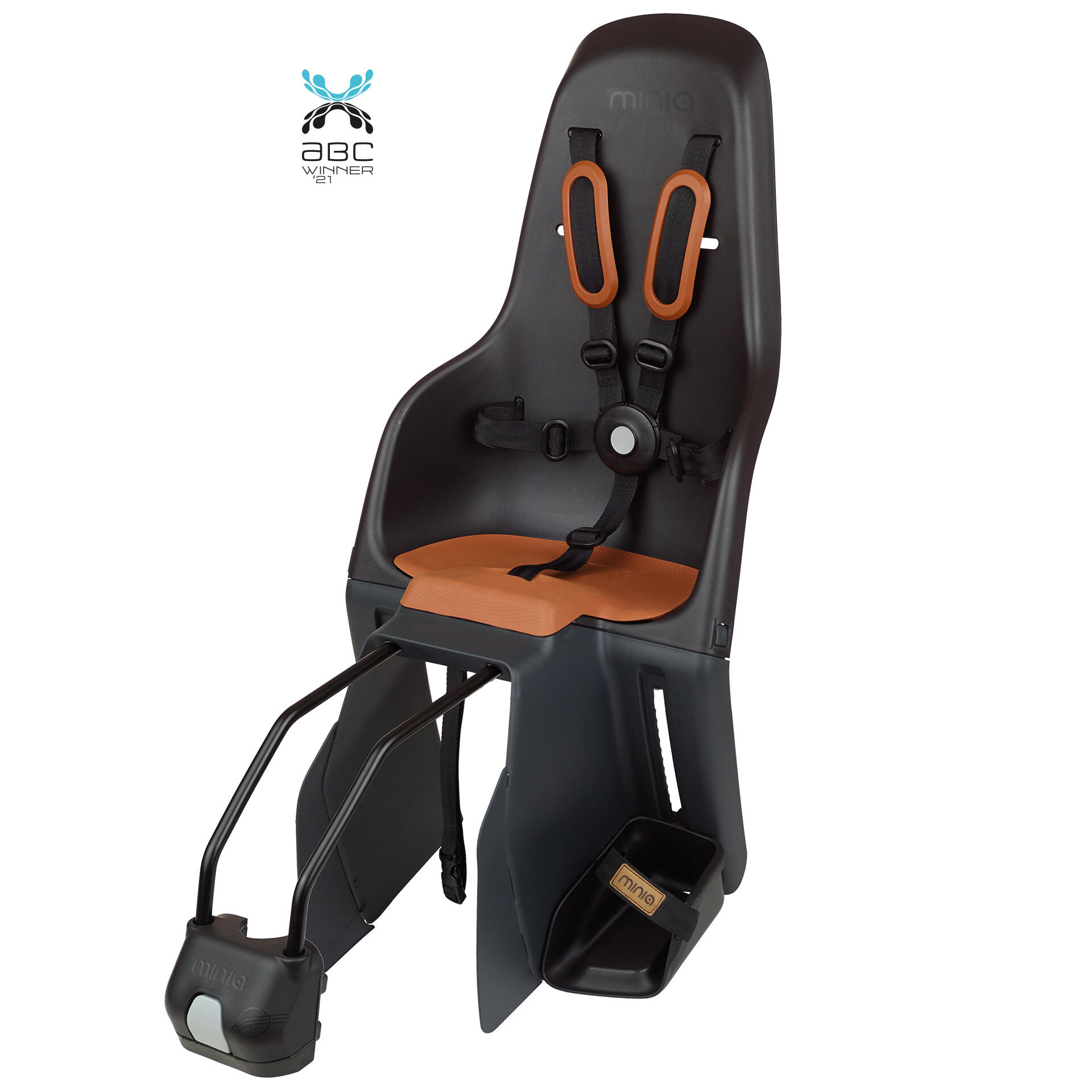 Cadeira Bicicleta Traseira Criança Quadro MINIA Preto