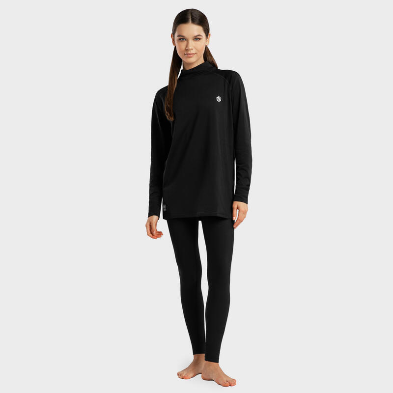 Camiseta interior térmica esquí y nieve SIROKO Slush-W Black Negro Mujer