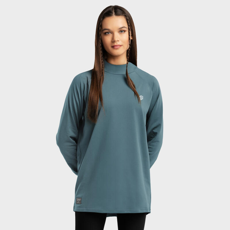 Maglia intima termica Sport invernali SIROKO Slush-W Steel Blu Acciaio Donna